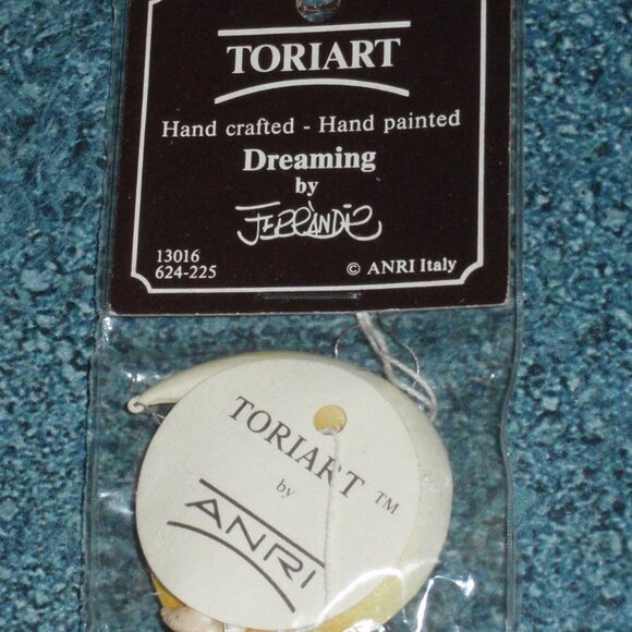 ANRI TORIART “Dreaming” Child Sleeping On Moon Christmas Ornament #624-225 GIFT! - Picture 3 of 3